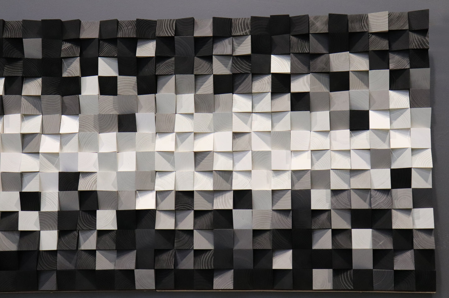 Textured 3D wooden wall art by WoodenPix combining natural craftsmanship with modern design.