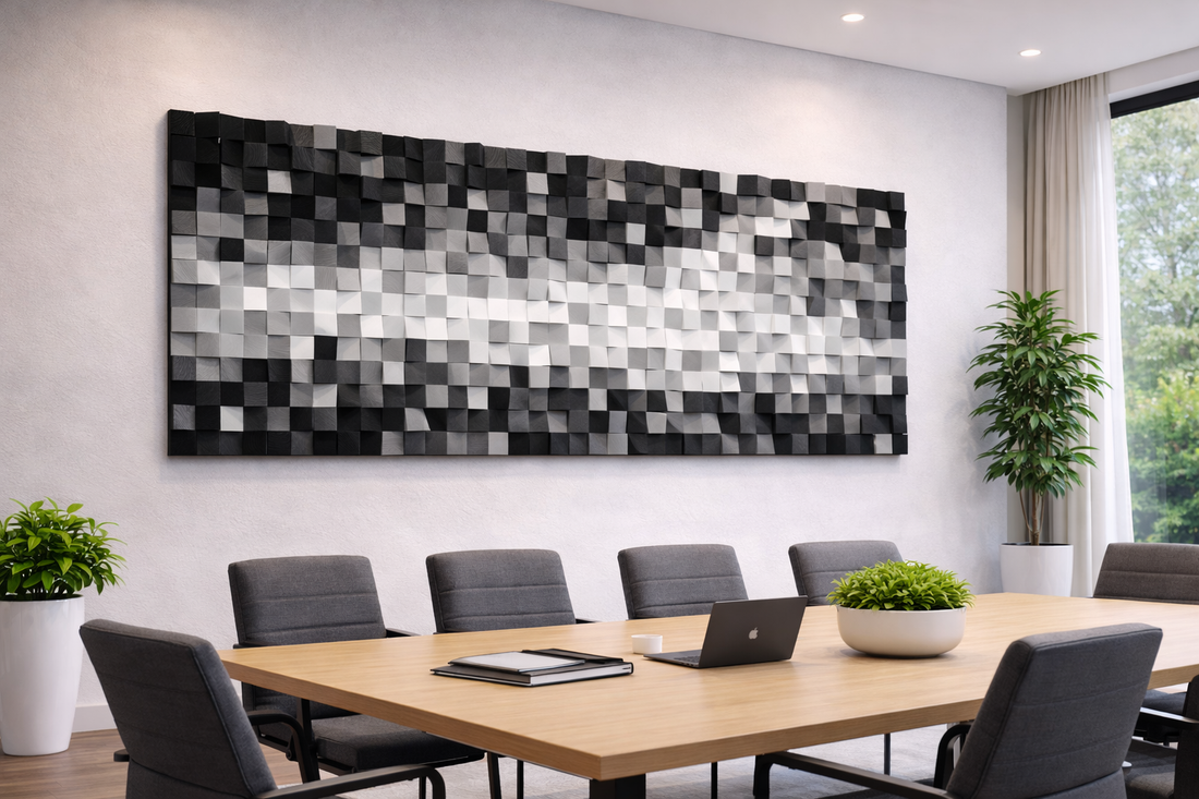 Wooden Wall Art for Modern Offices: Elevating Workspace Design with Texture and Depth