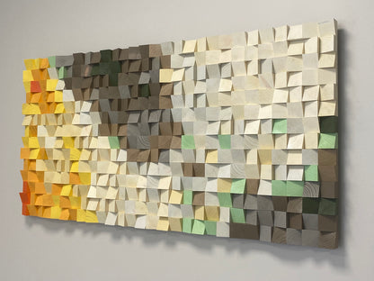 Wall Decor "Sun and Snowy Mountains"