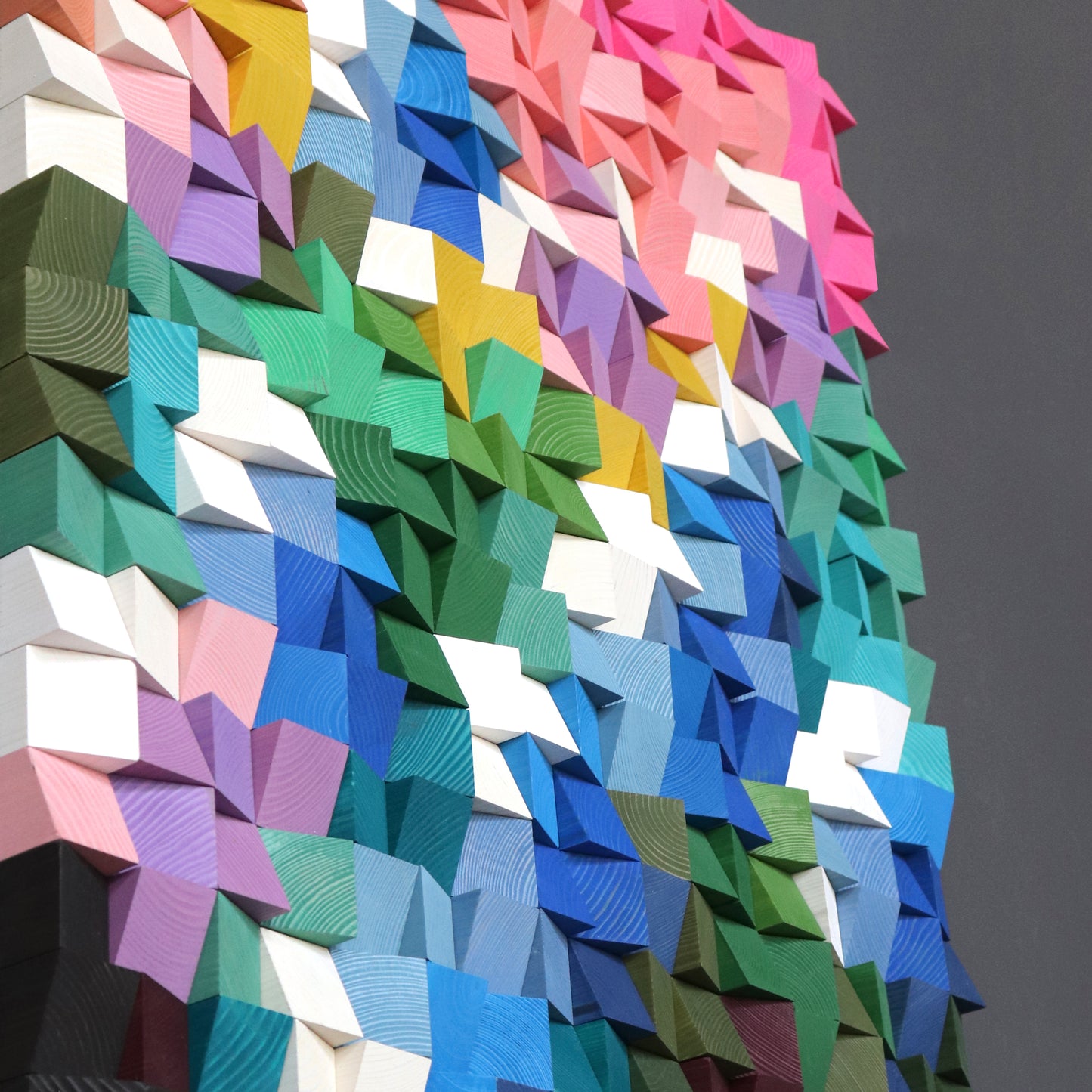 Handcrafted acoustic wooden wall panel inspired by blooming allium flowers.