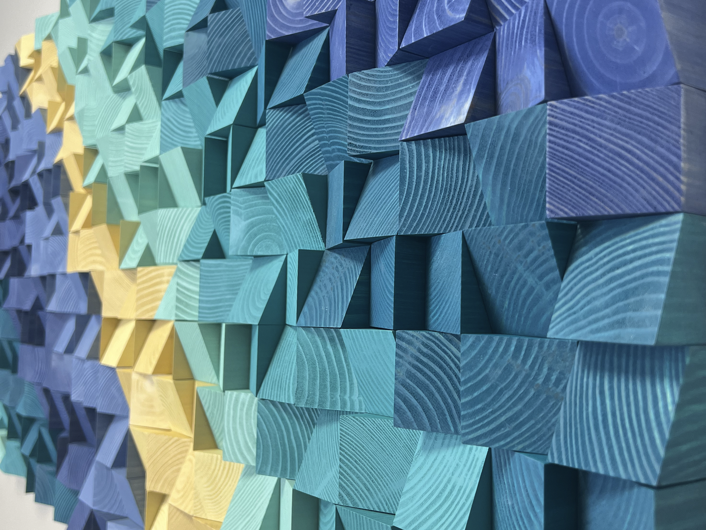 Close-up of WoodenPix Sandbank panel showing detailed wooden texture and hand-painted finish.