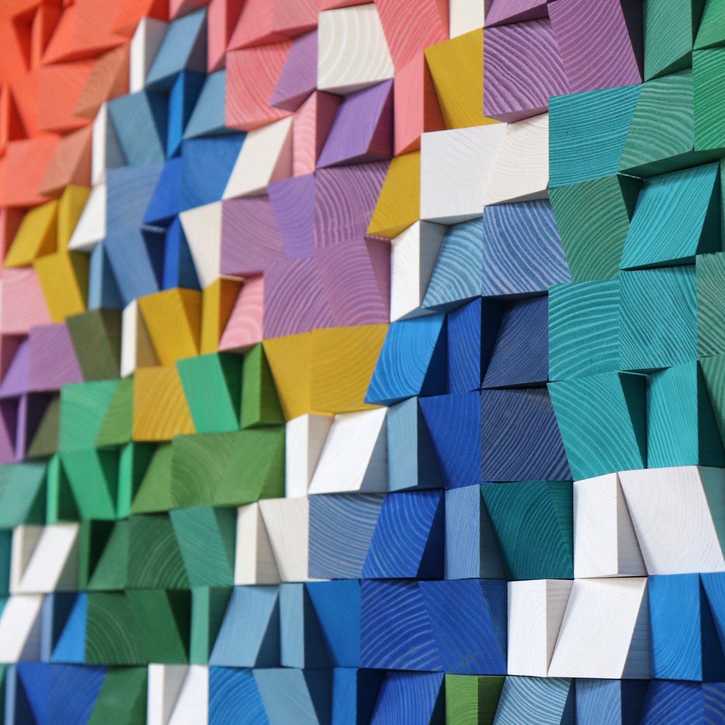 Handcrafted Purple Allium acoustic wall panel made from sustainable wood.