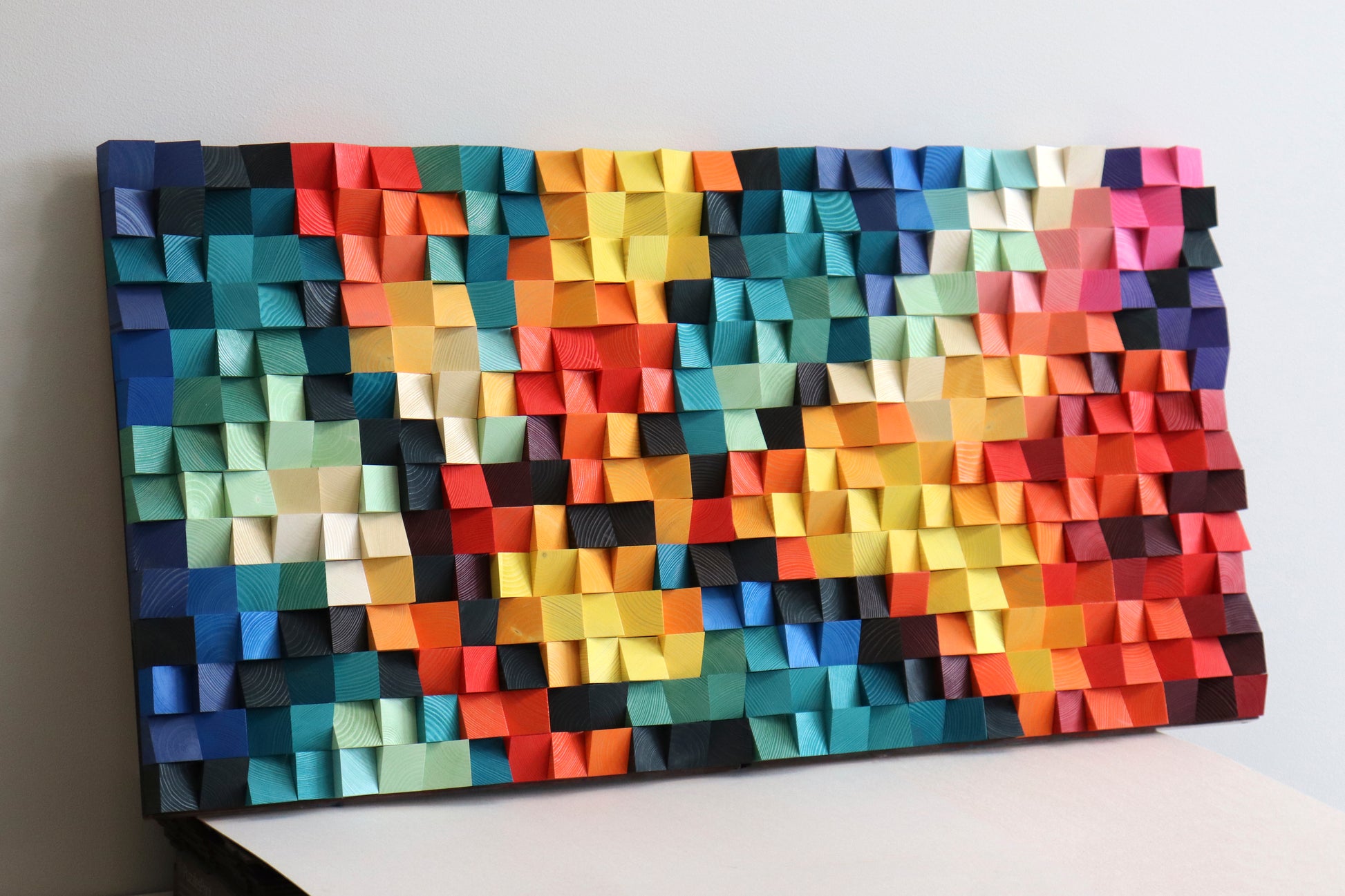 WoodenPix colorful 3D wall art capturing the feel of blooming flowers in modern decor.