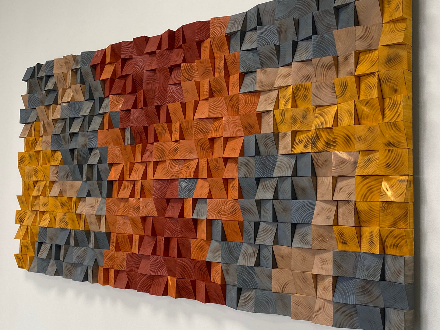 Rustic 3D wood wall panel by WoodenPix ideal for contemporary and industrial spaces.