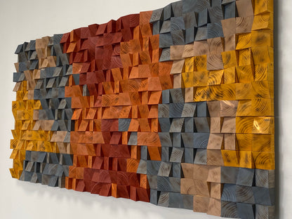 Rustic 3D wood wall panel by WoodenPix ideal for contemporary and industrial spaces.