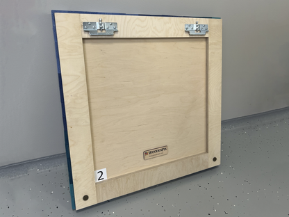 Sandbank wall art combining turquoise, navy, and sand shades for natural coastal depth.