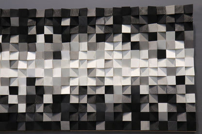 Textured 3D wooden wall art by WoodenPix combining natural craftsmanship with modern design.