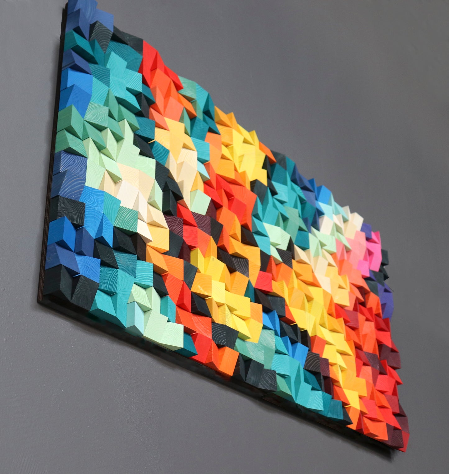 Spring Flowers wooden acoustic panel by WoodenPix with bold and harmonious hues.