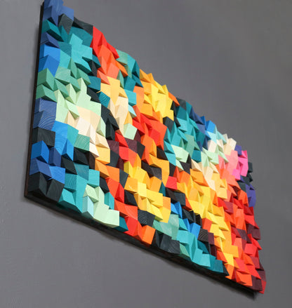 Spring Flowers wooden acoustic panel by WoodenPix with bold and harmonious hues.