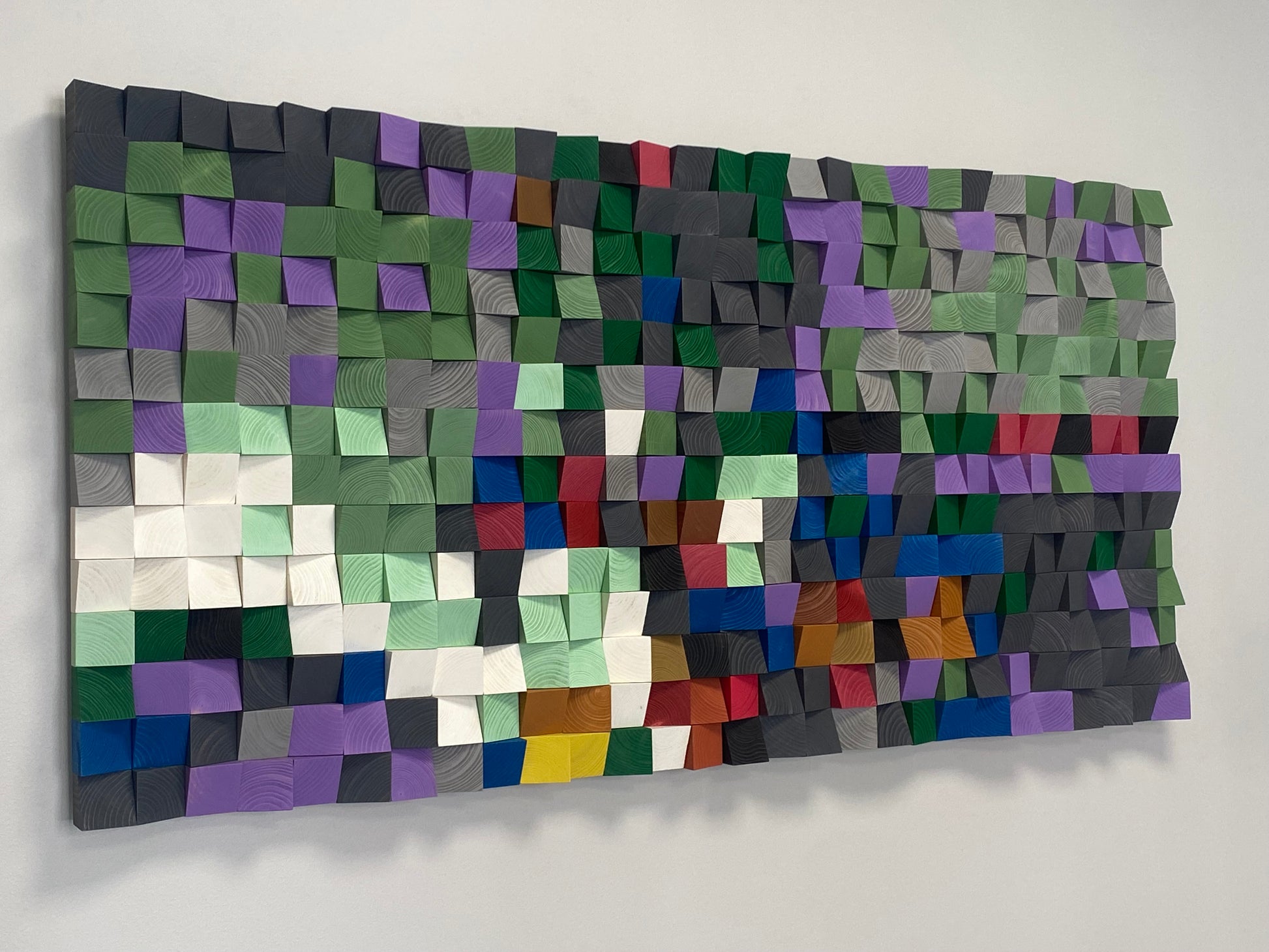 Modern wall decor panel designed for acoustic sound diffusion and artistic room enhancement.