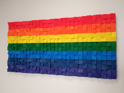 Handmade 3D wood wall art designed to function as both an acoustic sound diffuser and a statement decor piece.