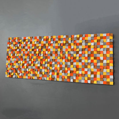 Sunset Harmony wooden wall art by WoodenPix offering texture, warmth, and acoustic balance.