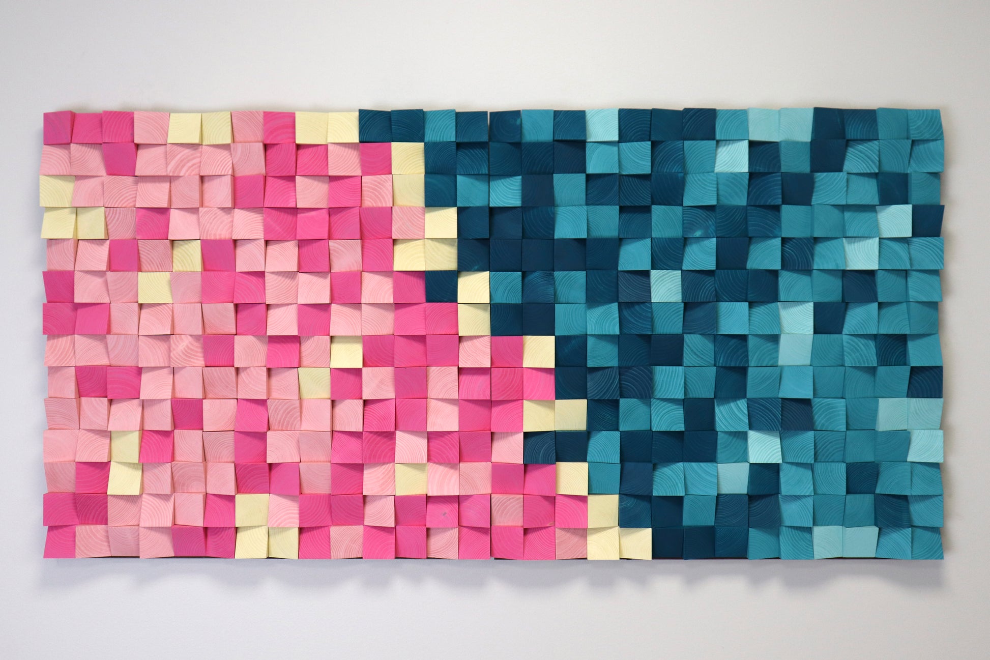 Wooden sound diffuser wall panel handcrafted in Water Lilies design, offering style and sound enhancement.